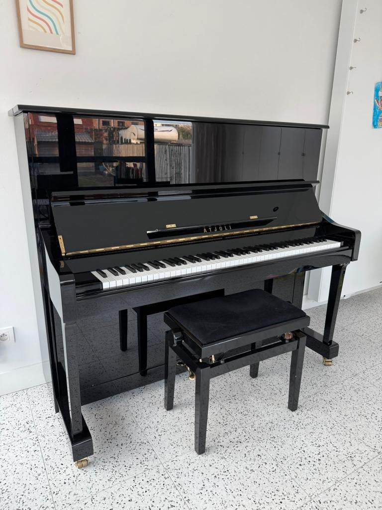 piano hooglans zwart, Muziek en Instrumenten, Piano's, Gebruikt, Piano, Zwart, Hoogglans, Ophalen