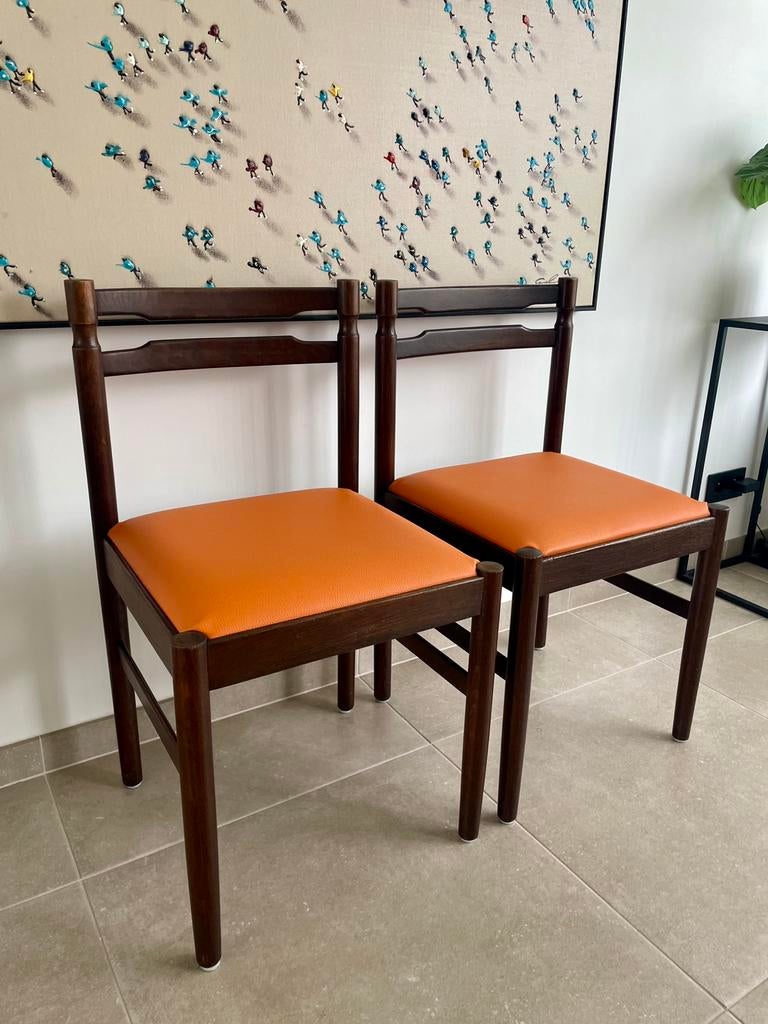 2 chaises de salle à manger design du milieu du siècle, Autres couleurs, Deux, Enlèvement, Bois