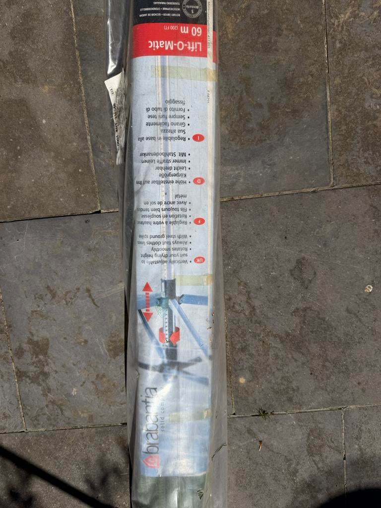 Brabantia Lift o Matic 60M Splinternieuw, Bricolage & Construction, Bâches & Films, Enlèvement, Comme neuf