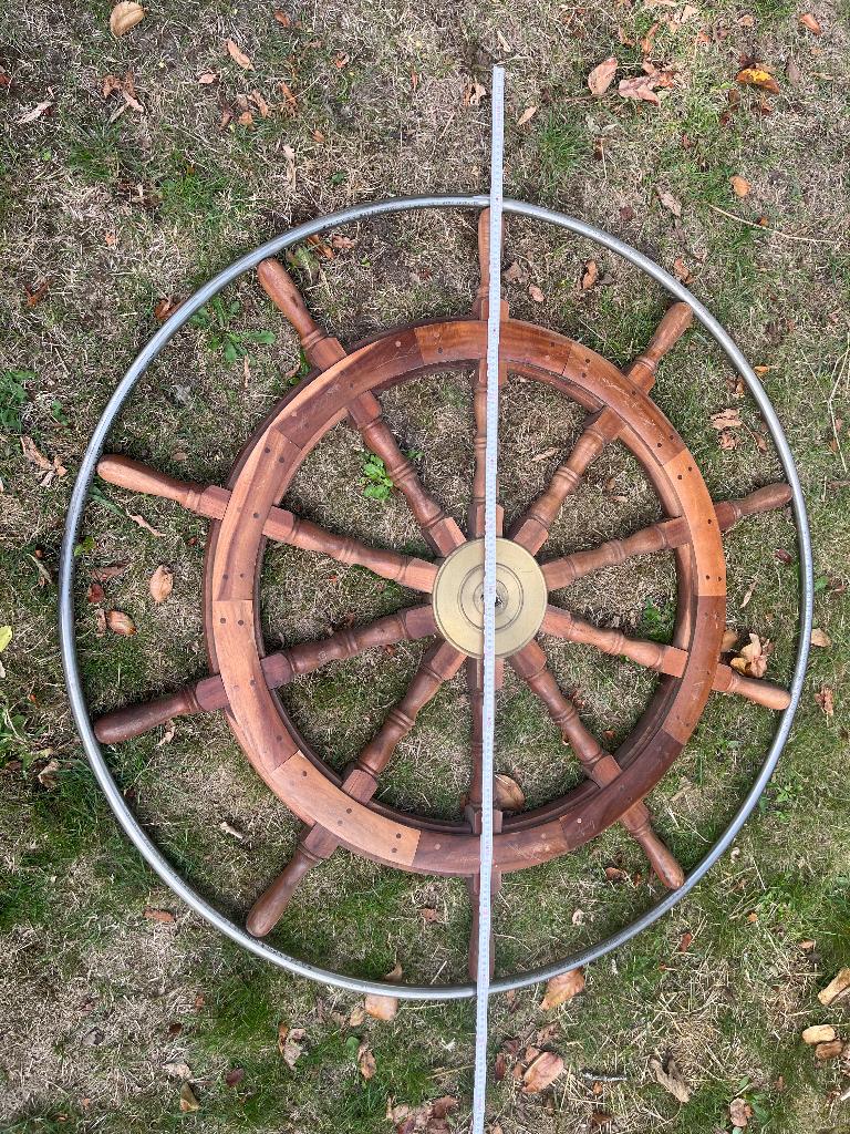 Volant en bois 120 cm, Sports nautiques & Bateaux, Enlèvement, Comme neuf, Moteur et Technique, Voilier ou Bateau à moteur