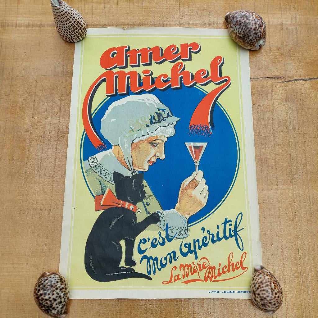 originele oude affiche reclame, Ophalen of Verzenden