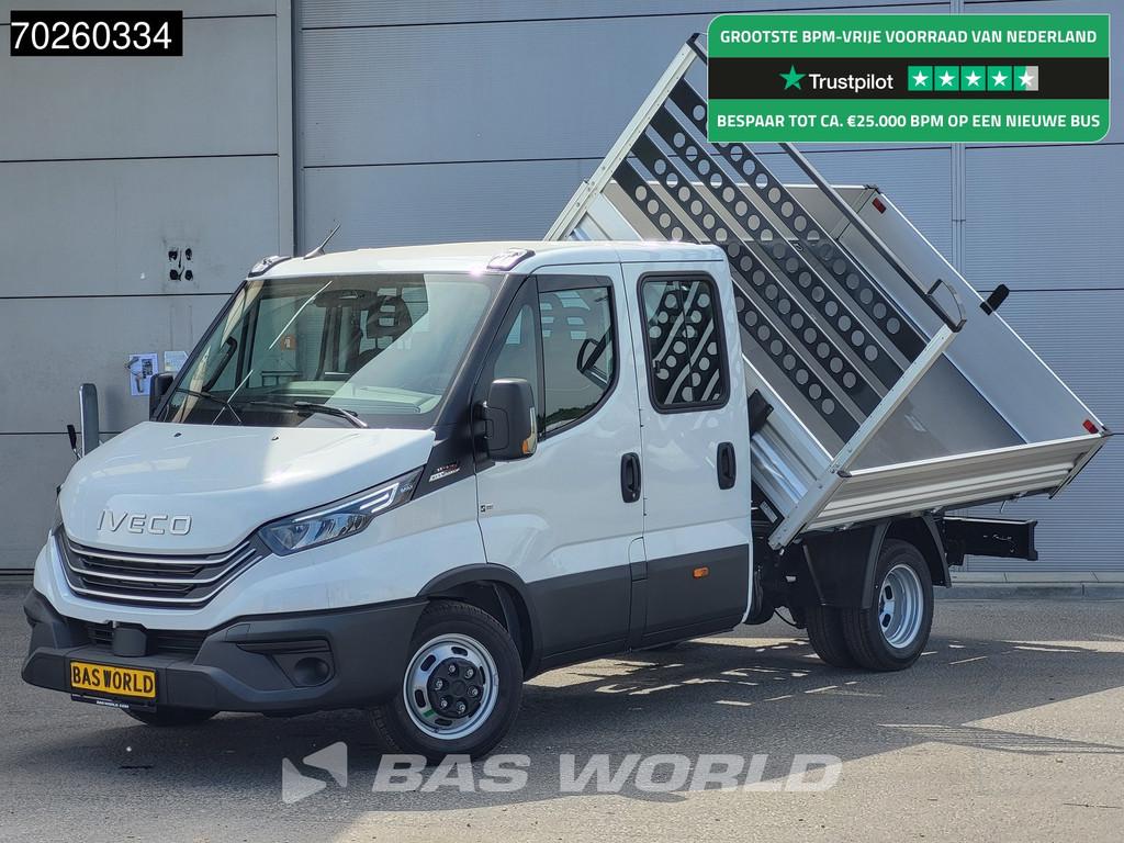 Iveco Daily 35C21 BPM VRIJ! 3-Zijdige Kipper Dubbel Cabine 2, Auto's, Stof, Euro 6, 4 cilinders, Iveco