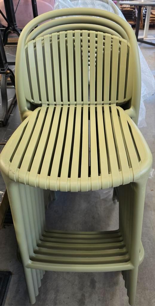 Stapelbare polypropyleen 10st barkruk zith 80cm terras tuin, Tuin en Terras, Tuinstoelen, Ophalen of Verzenden