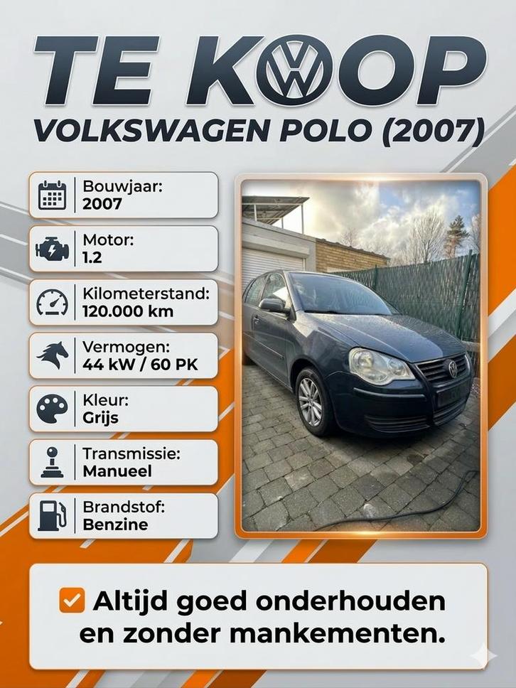 Volkswagen Polo 1.2, Auto's, Volkswagen, Particulier, Polo, ABS, Airbags, Airconditioning, Alarm, Bluetooth, Centrale vergrendeling