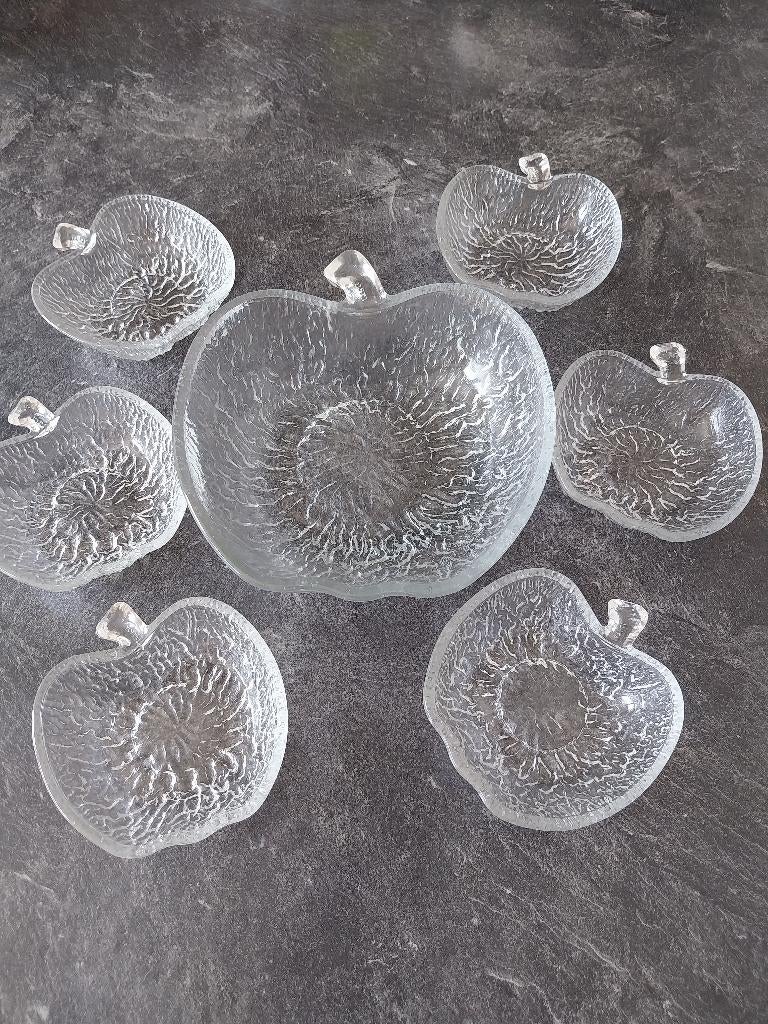 Service salade de fruits pour 6 personnes, Maison & Meubles, Uni, Comme neuf, Verre, Enlèvement