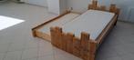 1 persoonsbed met slaapschuif, Bois d'échafaudage, 100 cm, 210 cm, Une personne