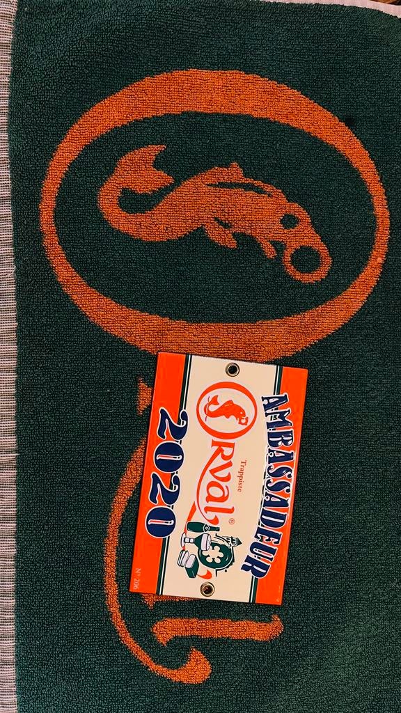 Ambassadeur plaatje Orval - plaque ambassadeur Orval 2020, Verzamelen, Biermerken, Zo goed als nieuw, Ophalen of Verzenden