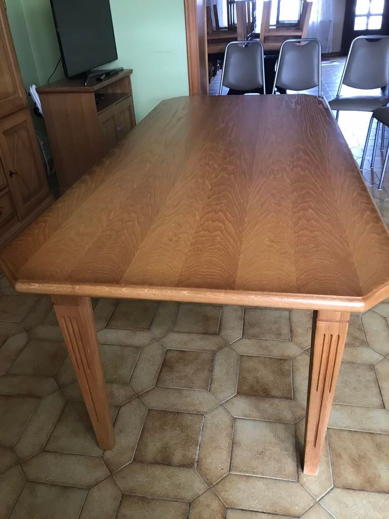 table de salle à manger en chêne impeccable, Enlèvement, Comme neuf, Chêne