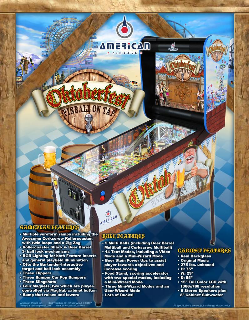 Oktoberfest deluxe te koop of te ruil (breda ), Ophalen, Zo goed als nieuw, Flipperkast