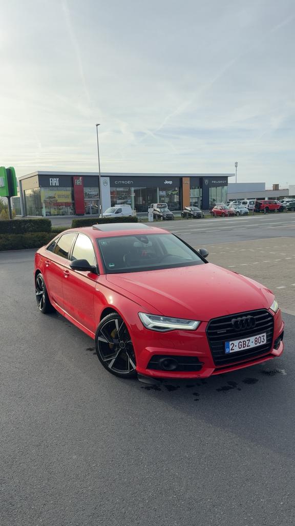 Audi A6 3.0 V6 272pk S-line Quattro, Autos, Audi, Particulier, A6, Diesel, Euro 6, Berline, 5 portes, Automatique, Rouge, Noir