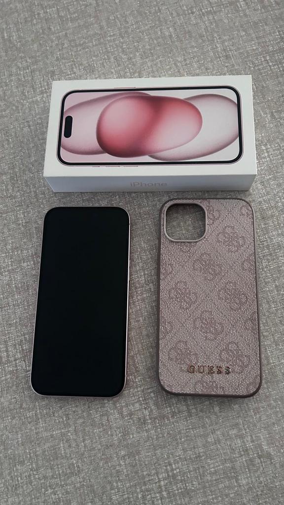 iPhone 15 — 128 GB — Roze — Onberispelijke staat, Ophalen of Verzenden, Zo goed als nieuw, Apple, Roze