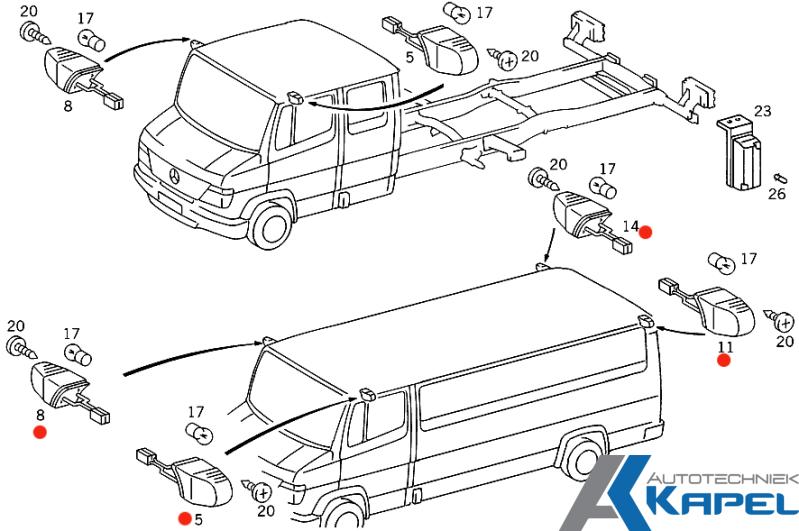 Toplicht vario T2/LN1 - Links achter, Neuf