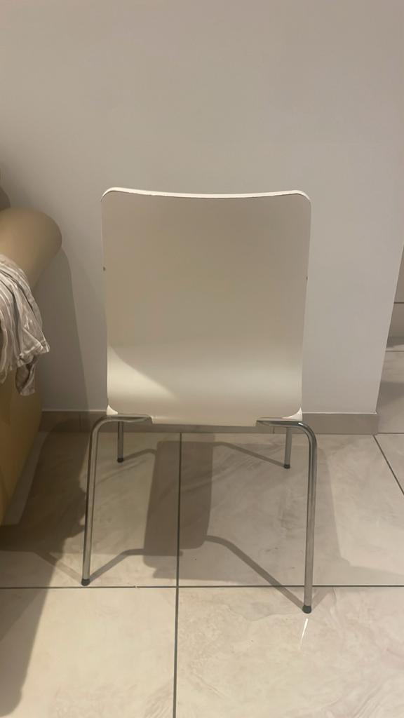 Witte keukenstoellen 8stks, Huis en Inrichting, Keuken | Keukenelementen, Ophalen