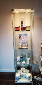 Glazen kast met verlichting, Huis en Inrichting, Ophalen, Met plank(en), 100 tot 150 cm, 50 tot 100 cm