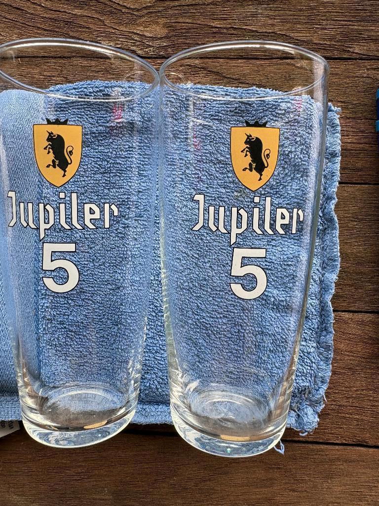 Jupiler 5, Verzamelen, Biermerken, Gebruikt, Glas of Glazen, Jupiler, Ophalen of Verzenden