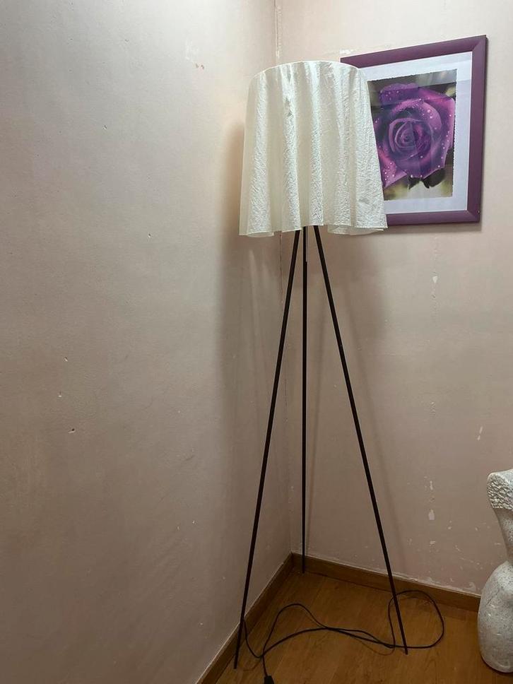 Staande lamp, Maison & Meubles, Lampes | Lampes de table, Utilisé, 75 cm ou plus, Métal, Tissus, Enlèvement