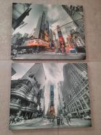 2 schilderijen foto op doek, Antiek en Kunst, Ophalen