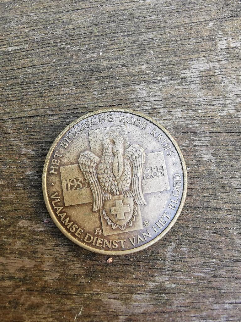 Ereteken bloeddonormedaille medaille Rode Kruis België., Postzegels en Munten, Penningen en Medailles, Brons, Ophalen of Verzenden