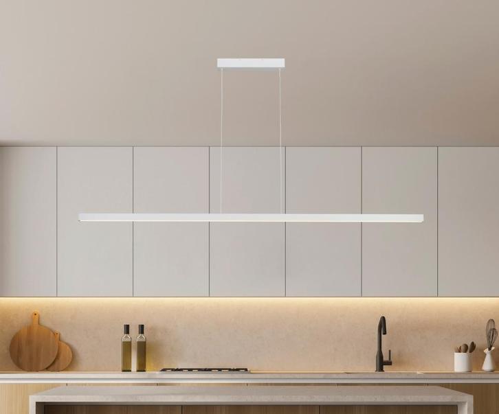 Lampe suspendue LED1200mm- neuve dans sa boîte - blanc chaud, Maison & Meubles, Lampes | Suspensions, Neuf, 75 cm ou plus, Métal