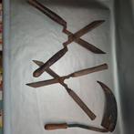 Twee oude handscharen en een sikkel, Antiek en Kunst, Ophalen of Verzenden