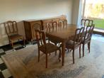 Salle à manger, buffet, table avec 8 chaises, Maison & Meubles, Salles à manger complètes, Enlèvement, Utilisé, Antiek, 8 chaises ou plus