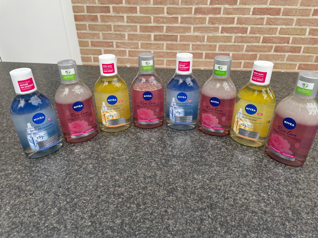 4 Flessen Micellair water Nivea, Ophalen of Verzenden, Nieuw, Gehele gezicht, Reiniging