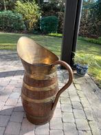 Grande cruche en bois avec bandes de cuivre, très ancienne, Antiquités & Art, Enlèvement, Cuivre