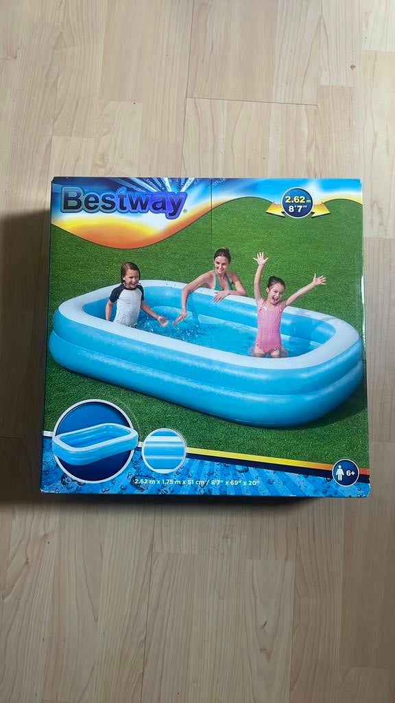 Bestway zwembad + intex overtrek zeil, Tuin en Terras, Zwembaden, Ophalen, Nieuw, Vierkant, Opblaaszwembad