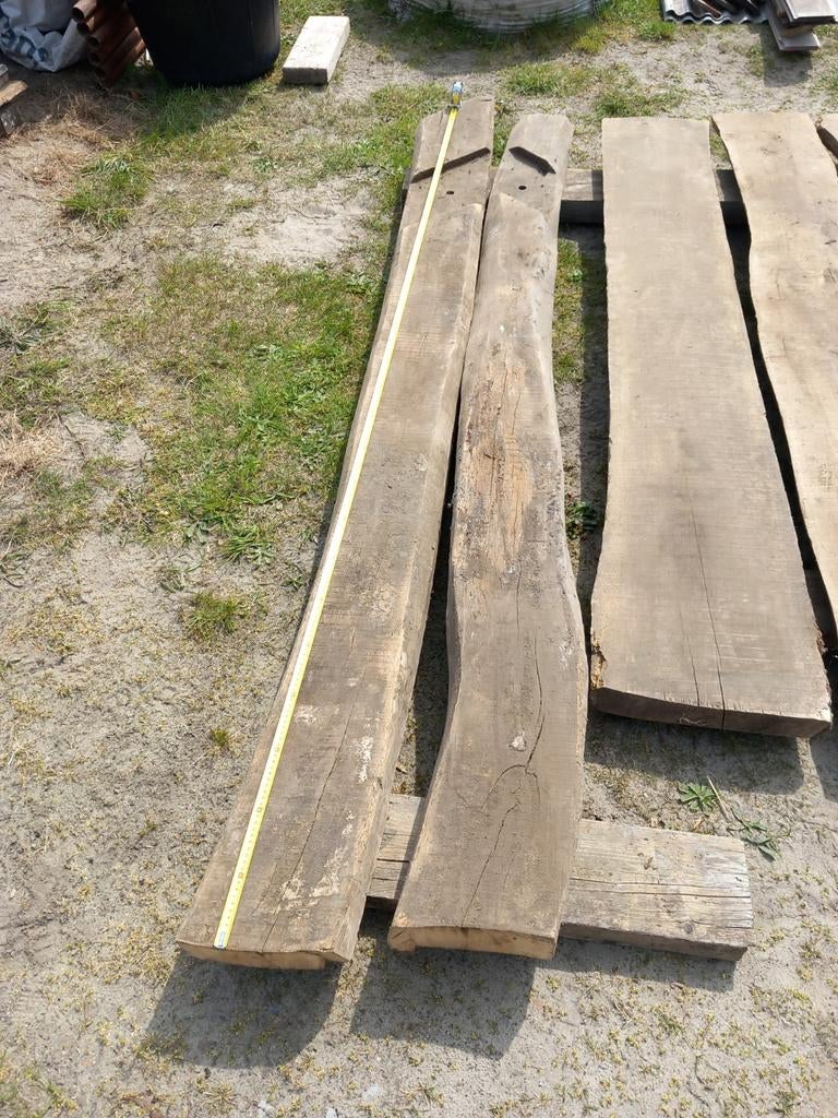 Oude Eiken balken, Doe-het-zelf en Bouw, Hout en Planken, Ophalen, Eiken