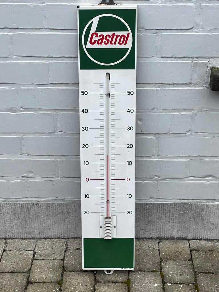 Thermomètre en émail Castrol, Collections, Enlèvement, Comme neuf
