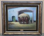 Pros COLPAERT, boerenpaarden, Antiek en Kunst, Kunst | Schilderijen | Klassiek, Ophalen of Verzenden