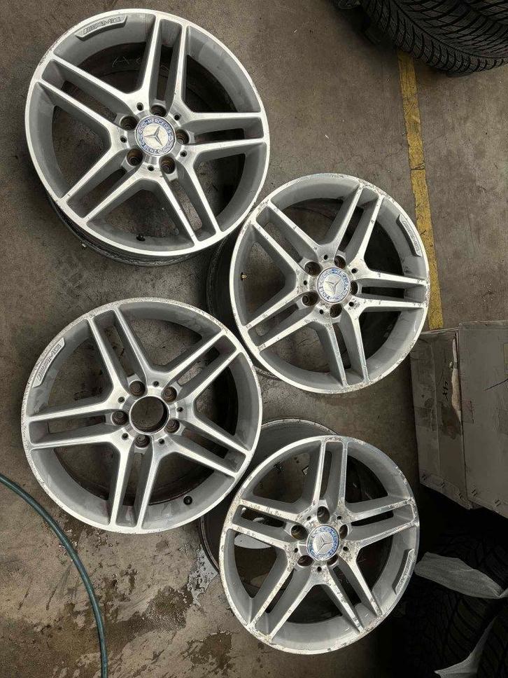 4 jantes alu amg r17 pouce pour mercedes classe c200, Auto-onderdelen, Banden en Velgen, Velg(en), Ophalen