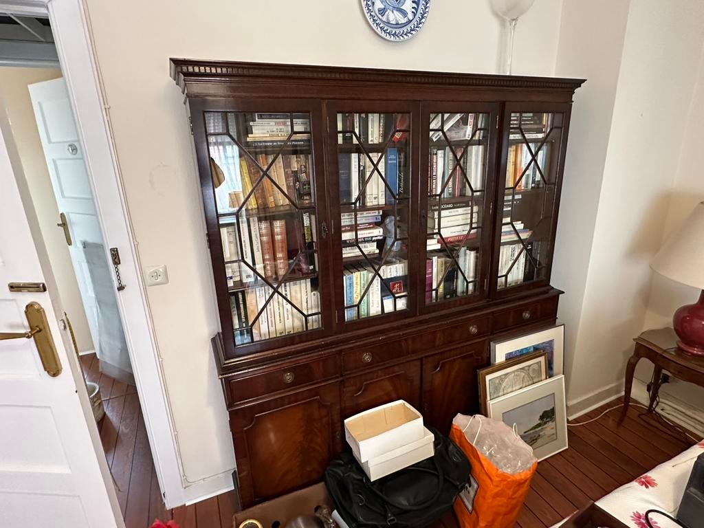 Bibliothèque anglaise vitrine, Maison & Meubles, Armoires | Vitrines, Utilisé, Avec porte(s), Enlèvement