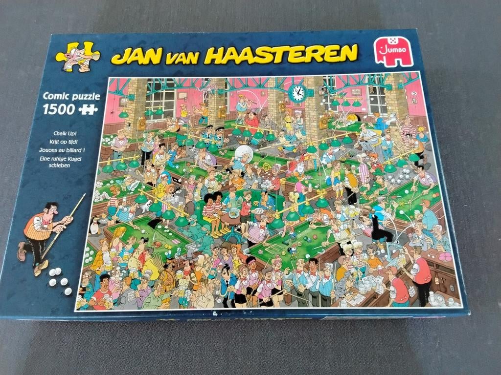 2 puzzels Jan van Haasteren, Ophalen of Verzenden, 500 t/m 1500 stukjes, Gebruikt, Legpuzzel