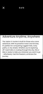 E-BIKE -JASION X-HUNTER (Foldable) Large, Fietsen en Brommers, Brommerhelmen, Ophalen, Zo goed als nieuw, Large