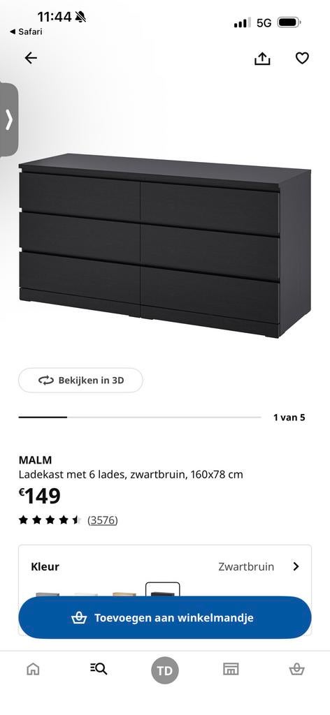 Ikea malm ladekast, Huis en Inrichting, Kasten | Ladekasten, Ophalen, Zo goed als nieuw