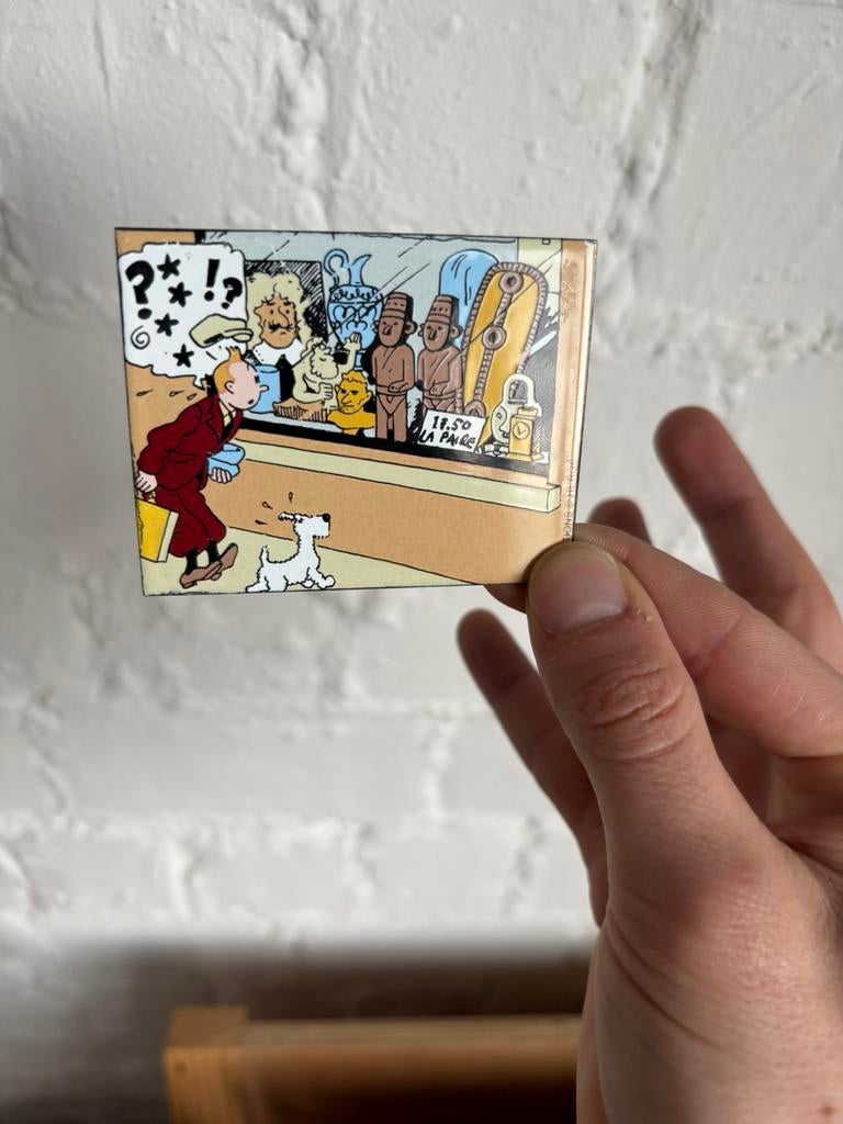 Mini plaque émaillée tintin herge edition pixi, Enlèvement ou Envoi