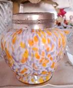 Vase pique-fleurs ancien en verre coloré, Enlèvement