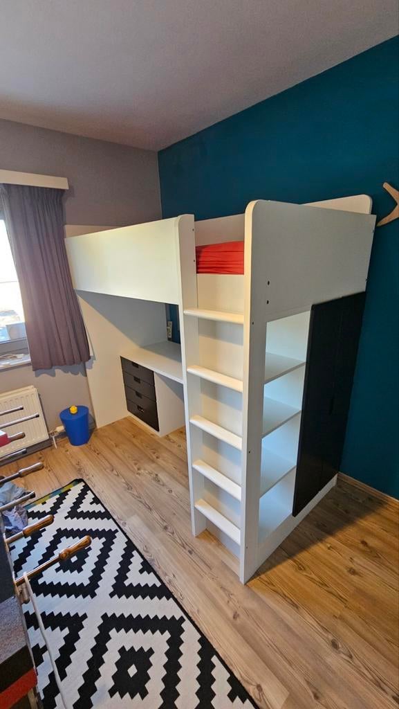 Hoogslaper met bureau ikea, Kinderen en Baby's, Kinderkamer | Stapelbedden en Hoogslapers, Ophalen