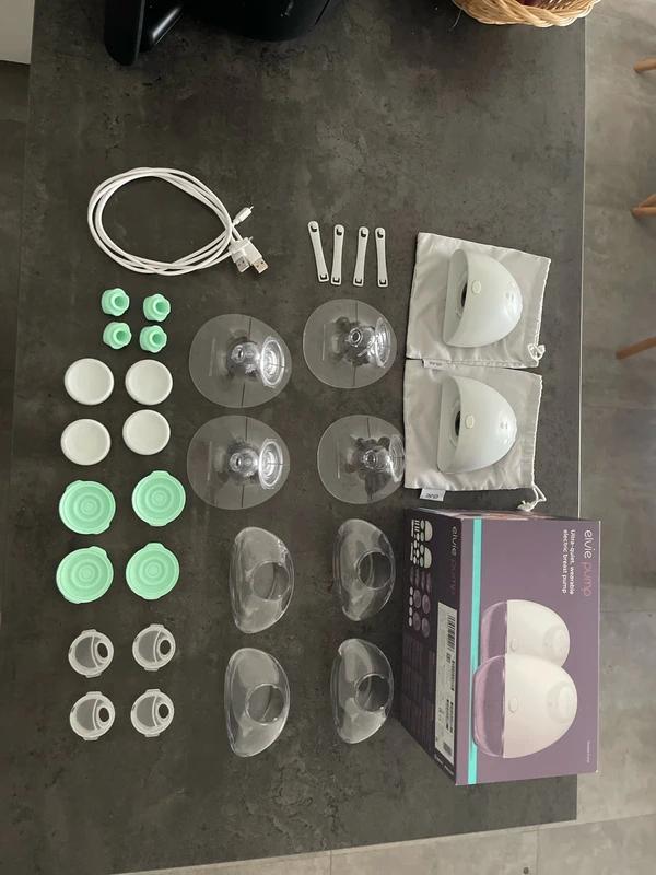 Elvie Pump Dubbele Borstkolf + extra's, Kinderen en Baby's, Babyvoeding en Toebehoren, Zo goed als nieuw, Borstkolf, Ophalen of Verzenden