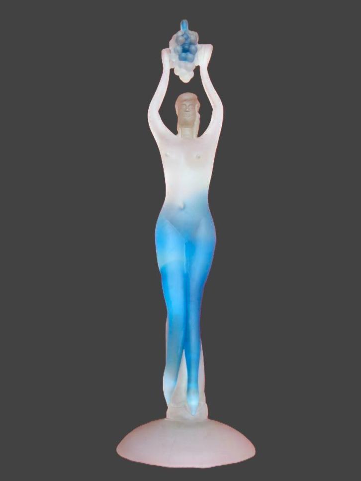Murano SEGUSO BLUE Erotic Lady Figure Antique Venetian TALL, Antiquités & Art, Antiquités | Verre & Cristal, Enlèvement