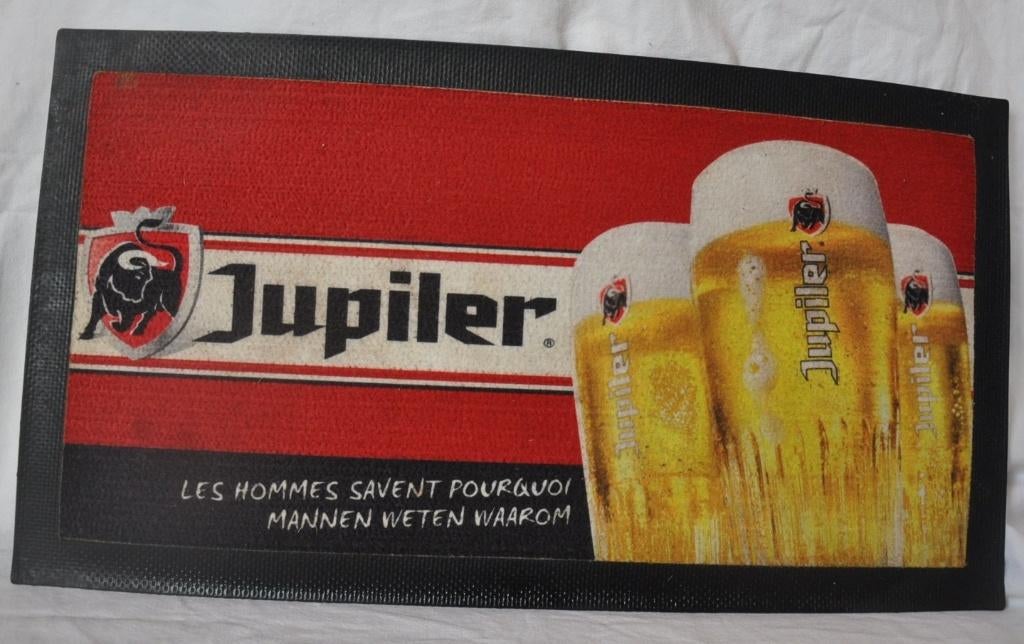 tapis de comptoir de brasserie pub jupiler, Collections, Marques de bière, Enlèvement ou Envoi, Utilisé, Autres types, Jupiler