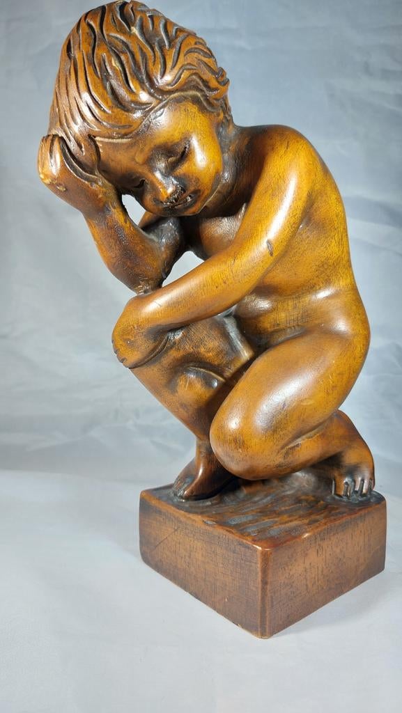 Houtsnijwerk uniek stuk, Antiek en Kunst, Kunst | Beelden en Houtsnijwerken, Ophalen of Verzenden, Houtsnijwerk