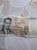 Billet de 20 francs belges, année 1963, 2 pièces, Enlèvement ou Envoi