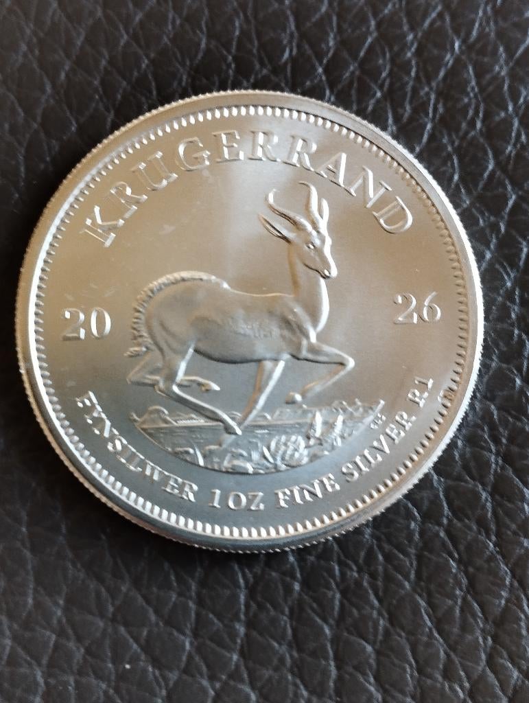 1 oz.999 zilver Krugerrand, Ophalen of Verzenden, Zilver