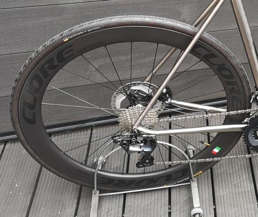 60 mm CUORE volledig carbon wielset, Fietsen en Brommers, Fietsonderdelen, Cuore, Zo goed als nieuw, Racefiets, Carbon