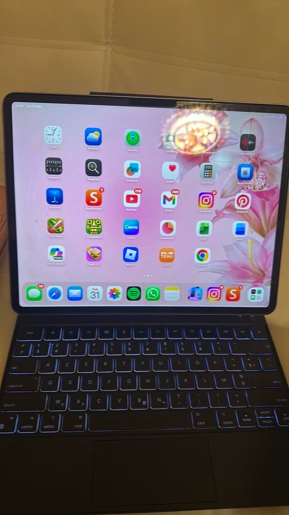 iPad Air 13 pouces M3 + clavier + accessoires - TOP état, Informatique & Logiciels, Apple iPad Tablettes, Neuf, Gris, Apple iPad Air