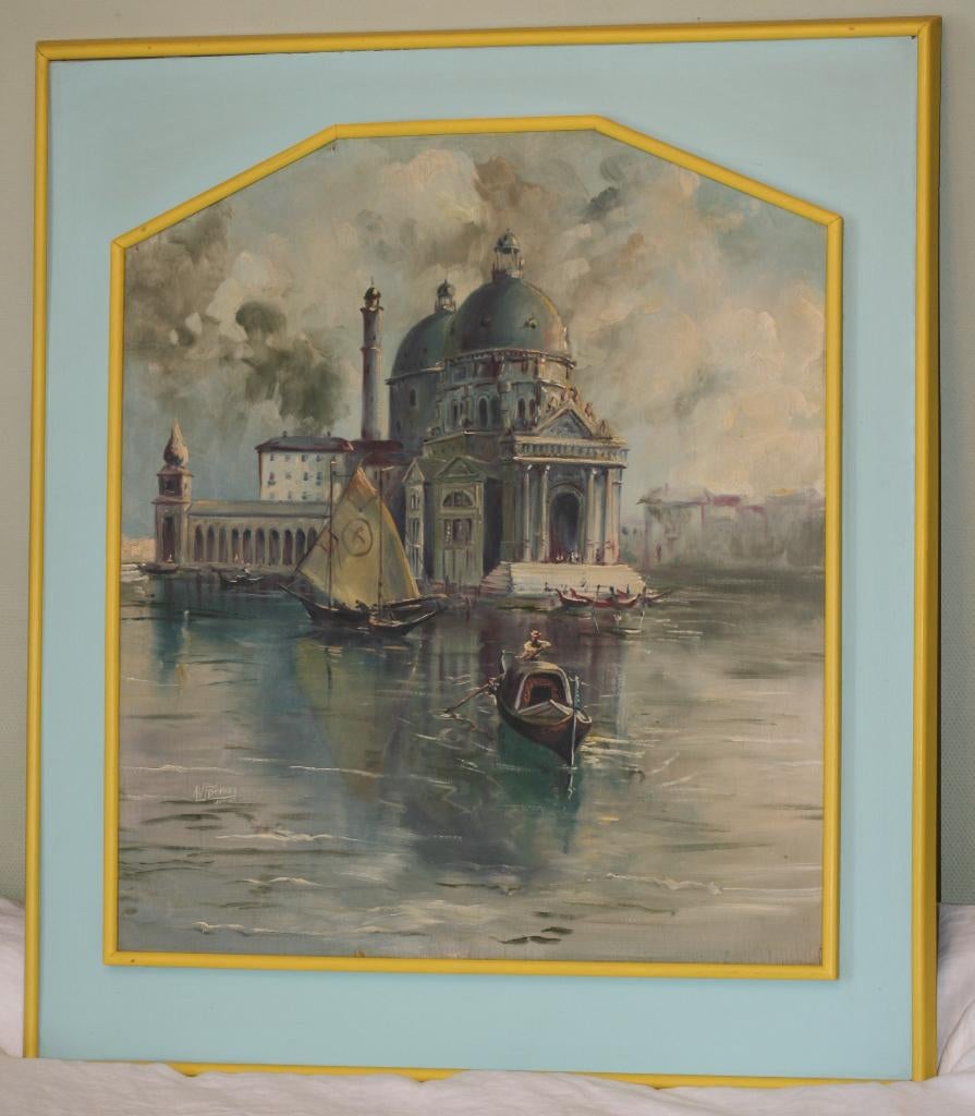 A van Rompaey junior - Schilderij Olie op paneel, Enlèvement ou Envoi