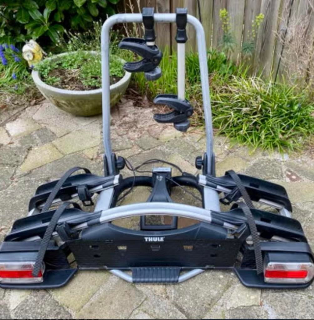 Porte-vélos Thule EuroWay G2 921, inclinable, 7/13 broches, Autos : Divers, Porte-vélos, Support d'attelage, 2 vélos, Comme neuf