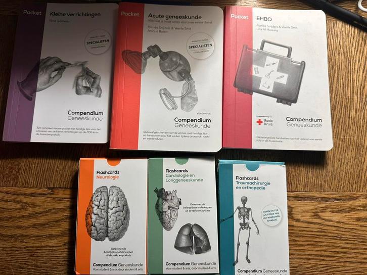 Compendium Geneeskunde - Pockets&Flashcards, Livres, Livres d'étude & Cours, Enlèvement ou Envoi